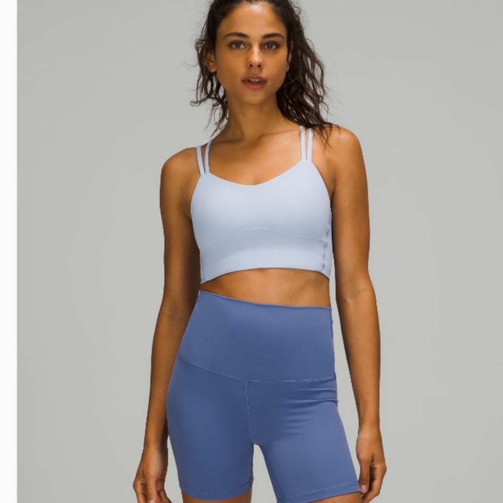 Lululemon Like A Cloud Long Line Blue Sports bra size 8